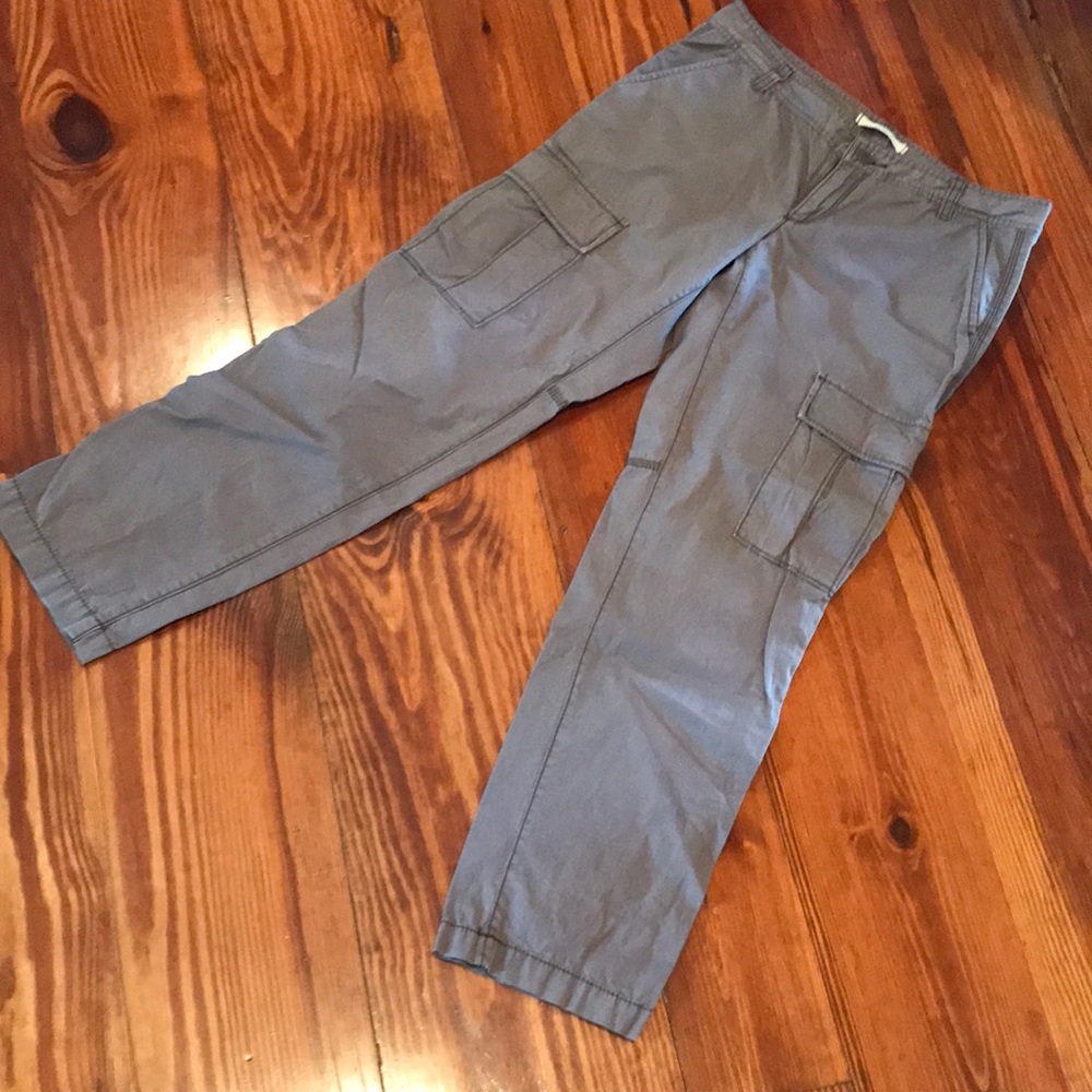 Ann Taylor loft cargo pants. 6. Gray/Purple